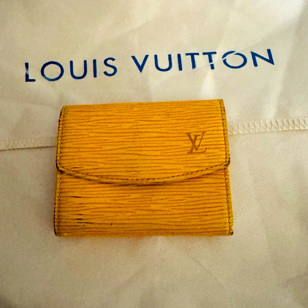 Louis Vuitton Yellow Epi Leather Card Wallet